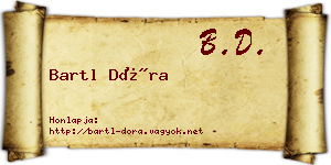 Bartl Dóra névjegykártya